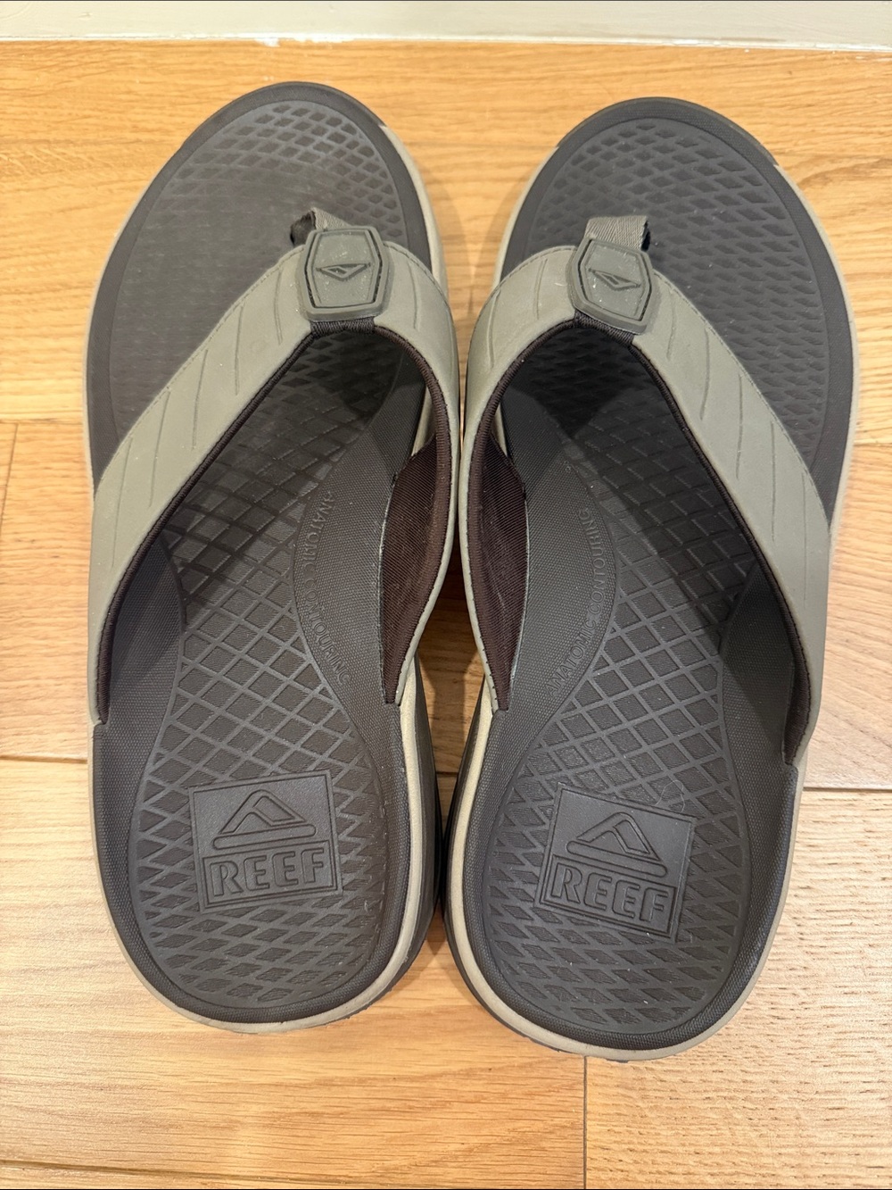 Reef Boy's Gray The Deckhand Flip Flop Sandals